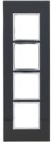 Intestazione INC Legrand Arteor 4×1, verticale, mirror black