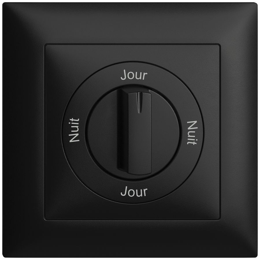 Frontset Nuit-Jour-Nuit-Jour EDIZIOdue 88×88mm schwarz