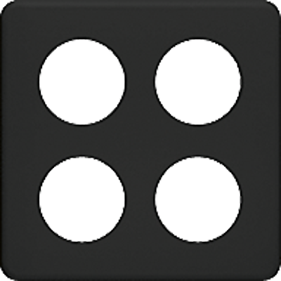 Abdeckplatte 2×2 4×43mm schwarz