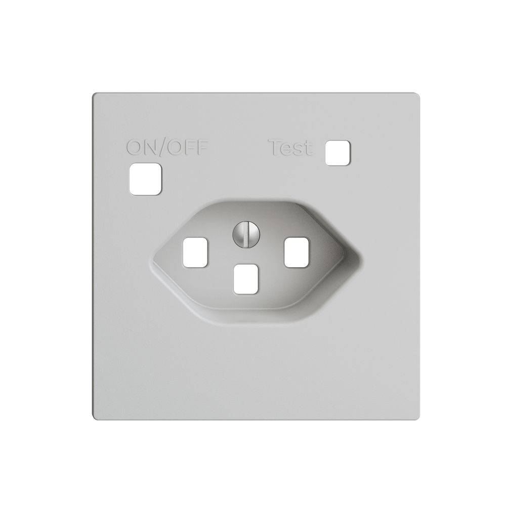 Frontset EDIZIOdue zu FI-Steckdose F, T23, hellgrau