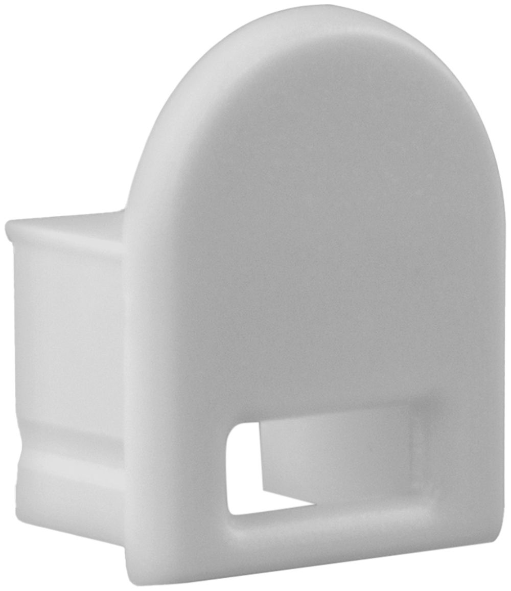 Embout DOTLUX PVC pour profilé/cache 4E gris, avec passe-câble