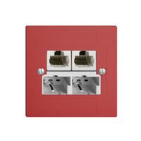 UP-Dose SOHO 2×TT/2×RJ45/u berry getr.ITplus EDIZIOdue