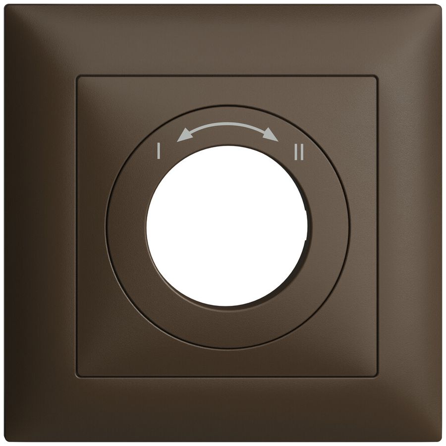 Kit frontal EDIZIOdue I<->II coffee 88×88mm pour contact pivotant