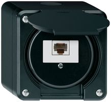 Scatola di raccordo AP robusto IP55 nero 1×RJ45/u
