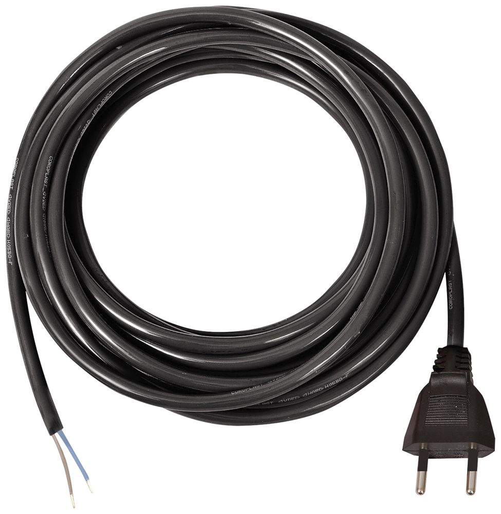 Anschlusskabel Brennenstuhl Gummi 10A 230V 2×1mm² T11/frei 5m sz