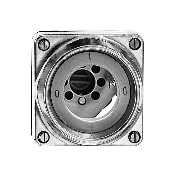 Interrupteur rotatif INC hum.0/3L Al poli, pour serr.de sûr, s.cyl