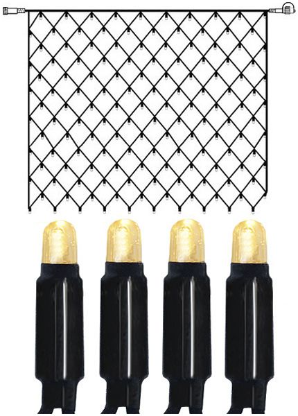 Lichtvorhang System 24 Extra, 2×2m, schwarz, 2.06W, 140 LED, warmweiss