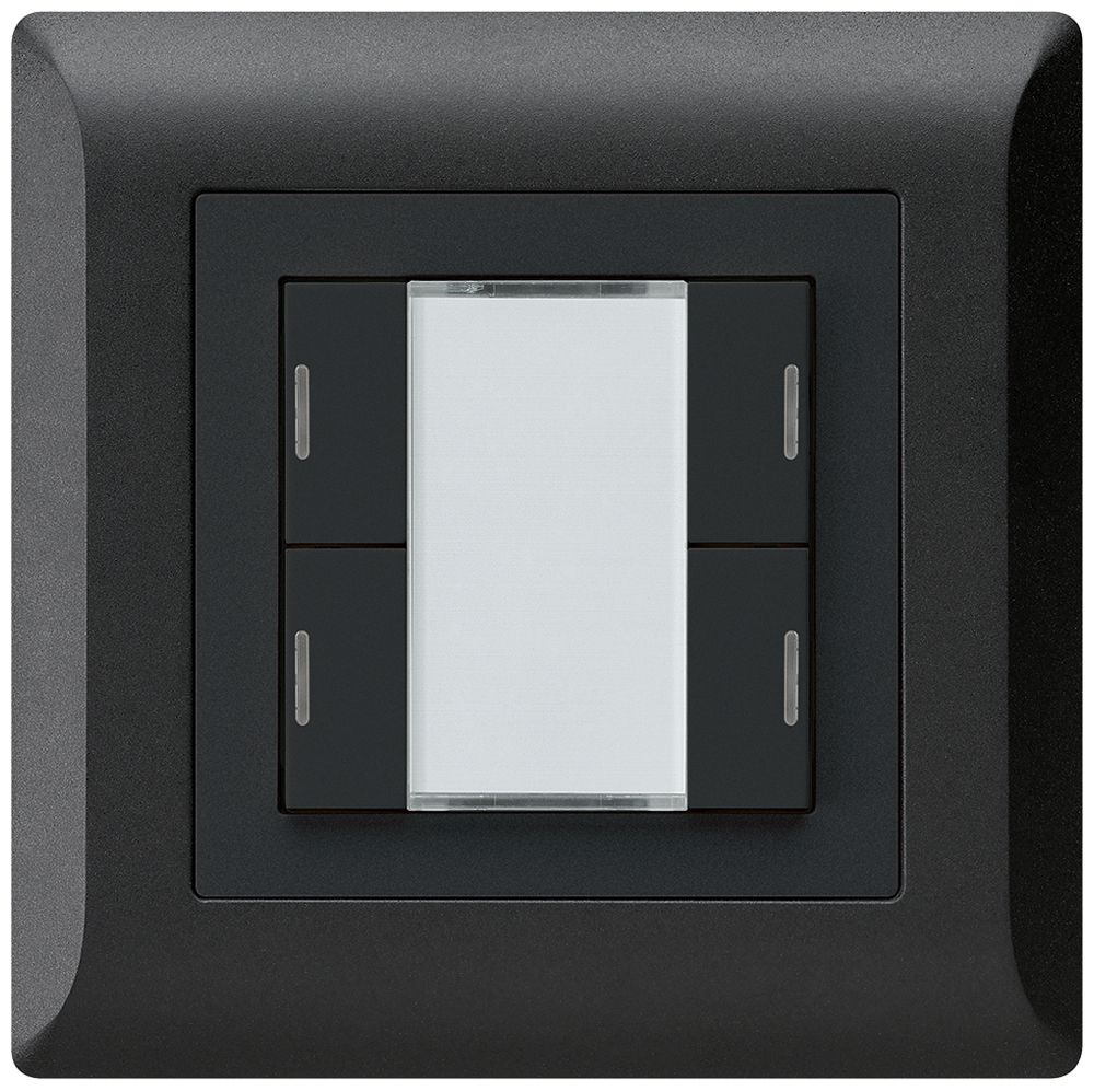 UP-Taster kallysto.line KNX 4×RGB LED s/e-link schwarz