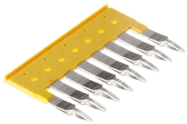 Connexion transversale Weidmüller ZQV 4/8 branché 8L 6.1mm isolé 32A jaune