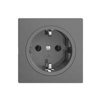 SCHUKO-Steckdose EDIZIOdue F, 16A, 250VAC, L+N+PE dunkelgrau
