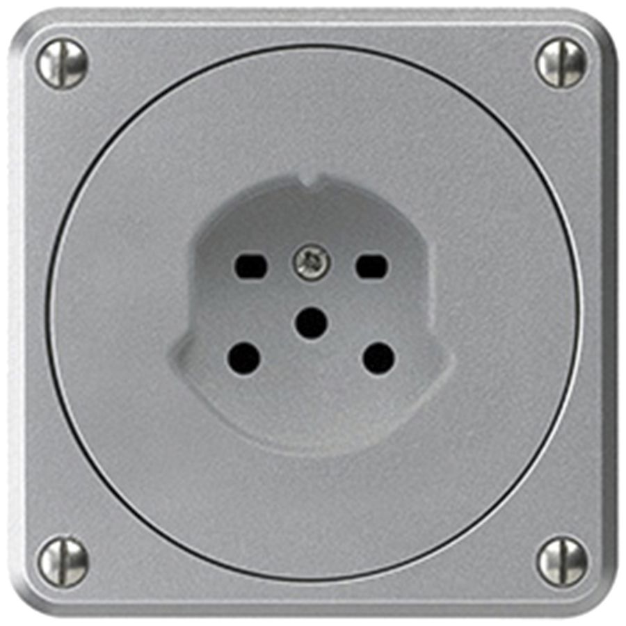 Prise ENC HA robusto type 15 avec bornes enfichables aluminium