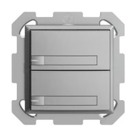 UP-KNX-Taster RGB EDUE, 250mW, m.RGB-LED, m.Papier., 2×Taste, 1×Tastenb., si