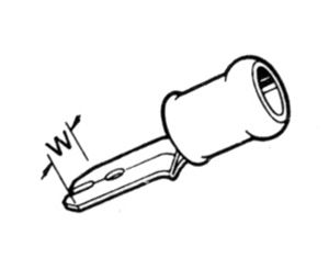 Flachstecker isoliert Pidg-Faston 6,3×0,8mm