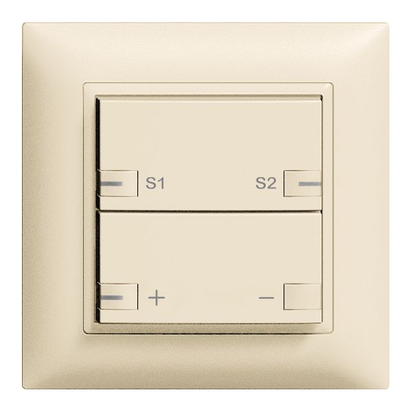 Poussoir ENC ZEP dimmer-scène 1c/2t avec LED EDIZIOdue crema