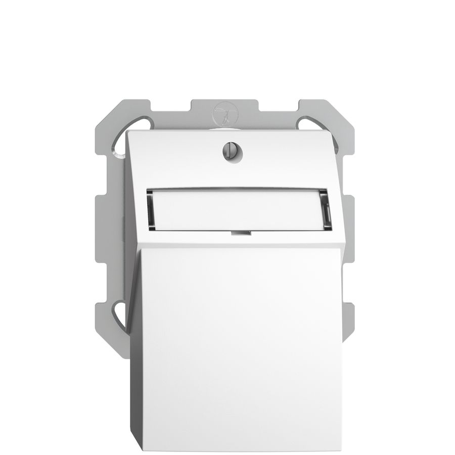 Kit de montage ENC Edue FM, avec capot de sortie droite, pour 2×Keystone, blanc