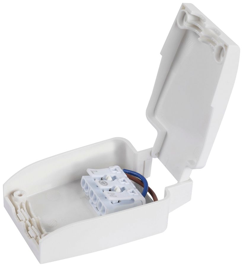 Décharge de traction SLV borne 3 pôles 89×58×23mm en matière synthétique blanc