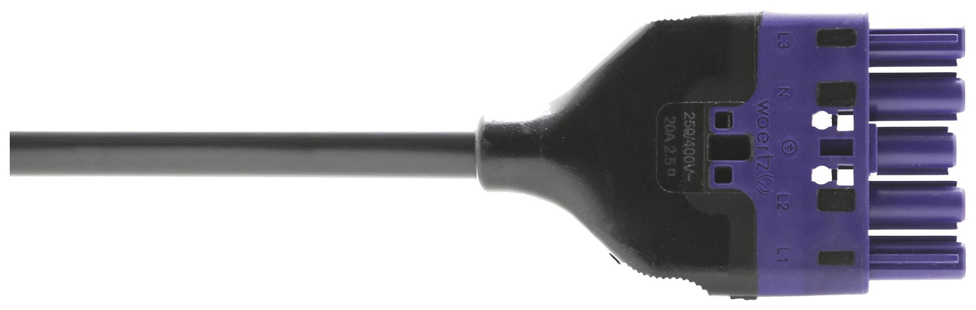 Anschlussleitung Woertz 49345/C1 5×1.5mm² 400V 16A 10m vi Buchse-frei Cca
