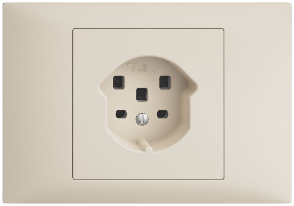 EB-Steckdose EDIZIOdue T25 16A crema, mit Steckklemmen