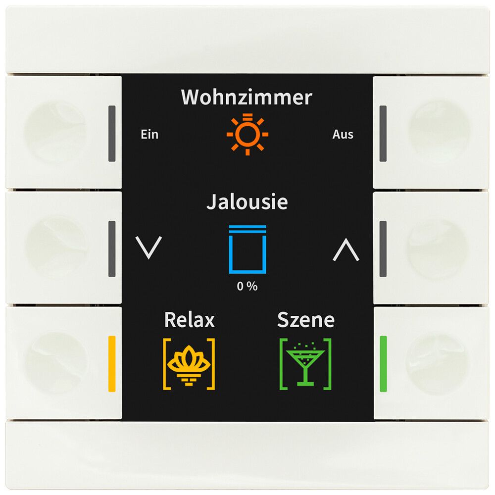 Appareil de contrôle KNX INC MDT BE-TAS86.02 6t/6a écran blanc br
