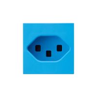 Presa INS Hager tipo 23 blu 45×45 con morsetti a innesto