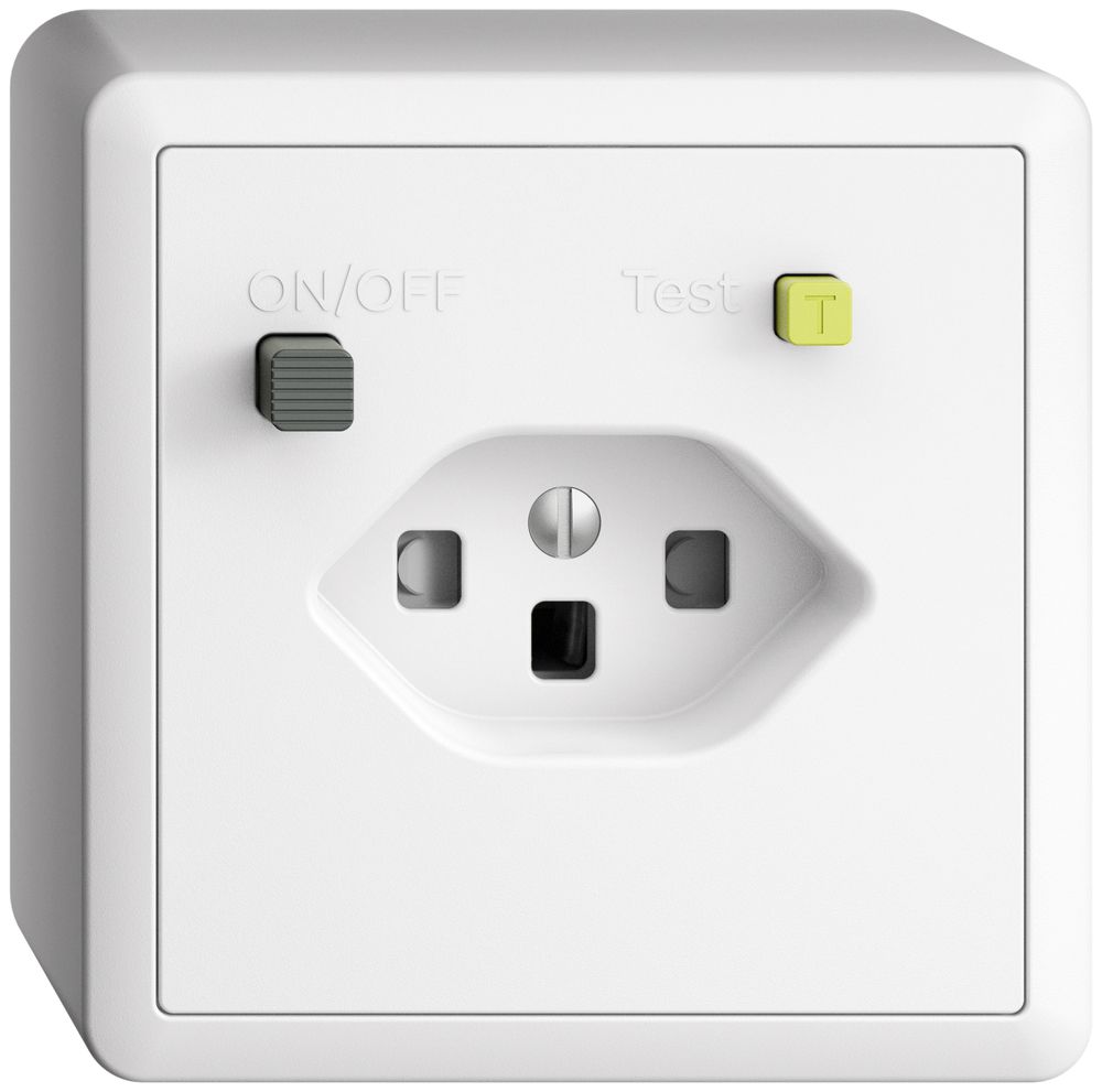 AP-Steckdose EDIZIOdue T23 FI 30mA shutter, weiss