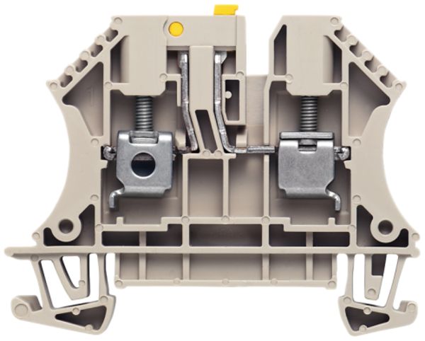 Borne de test sectionnable Weidmüller WTR 4 connexion à vis pivotant TS35 beige