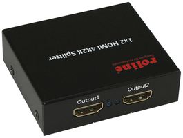 HDMI Splitter ROLINE, 1×IN → 2×OUT, aktiv, 4K@30Hz 3D