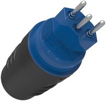 Stecker Typ 13 Ferratec L+N+PE 10A 250V gerade Gummi IP55 sz-bl