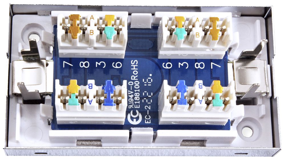 Kopplermodul ROLINE Kat.5e STP geschirmt LSA silber