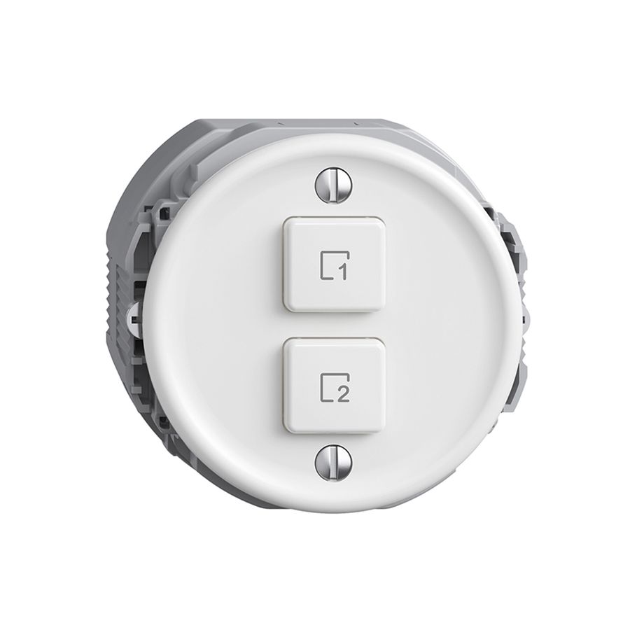 Poussoir scène 2 scènes vertical/2T Sdue Wiser blanc