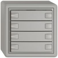 AP-KNX-Taster RGB EDIZIO.liv SNAPFIX® Temperaturfüh.RGB-LED 8×T 1-Tbed.hgu