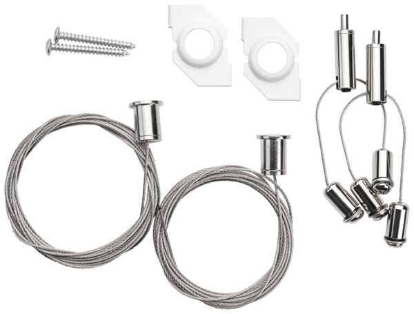 Kit de suspension à corde SG EcoLine 2000mm acier argent 4 pcs