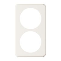 Abdeckplatte I-I 2×58/64mm weiss