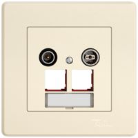 UP-Multimediadose TV-R EDIZIO.liv SNAPFIX® EASYNET f.2×RJ45 S-One 11dB cr