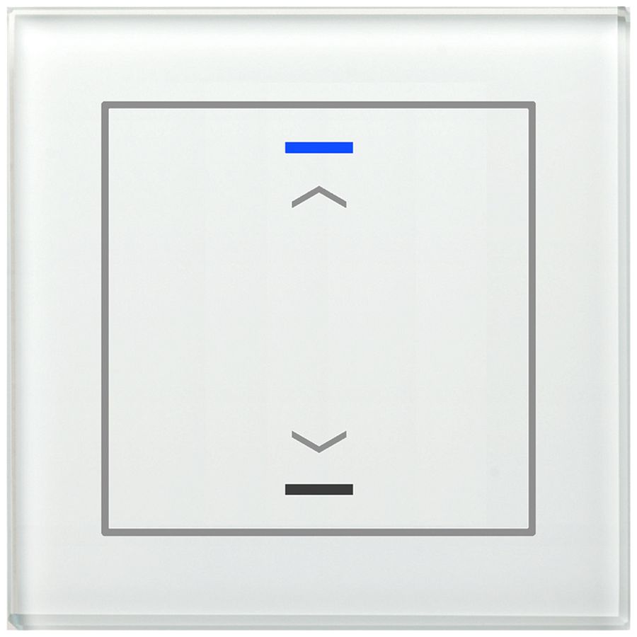 Pulsante KNX RGBW INC MDT BE-GTL10W.A1 1t/2a vetro bianco "persiana"