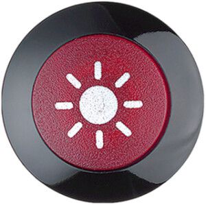 Lichttaster Hager elcom.modesta rund, mit LED, PVD anthrazit