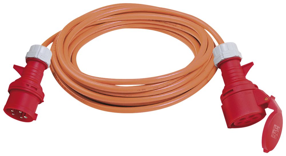 Câble de rallonge Brennenstuhl gomme 5×1.5mm² CEE16/CEE16 inv. d.phase 20m ora