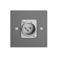 Anschlussdose XLR mit Stecker EDIZIOdue dunkelgrau
