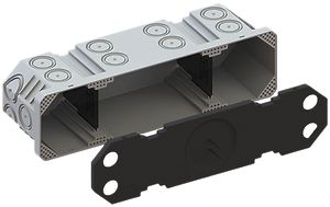 UP-Einlasskasten AGRO Gr.I 4×1 mit 2 Trennwänden