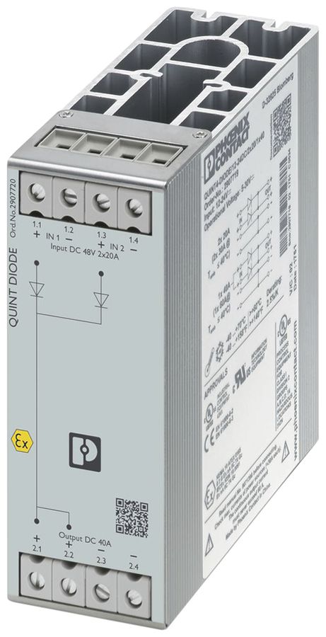 Modulo di ridondanza INS PX QUINT DIODE 50×130×125mm