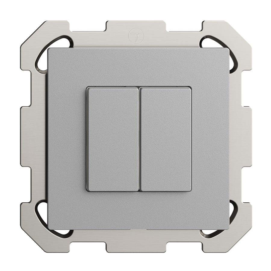 UP-Druckschalter 2K/2T Edue Wiser silver