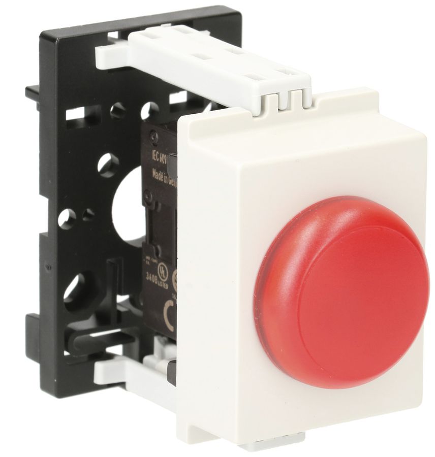 REG-Signallampe K&N, 24VAC/DC, 2TE, Kalotte rot