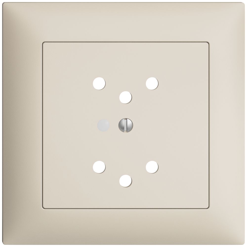 UP-Frontset EDIZIOdue crema 88×88mm 2×T12 mit Linse