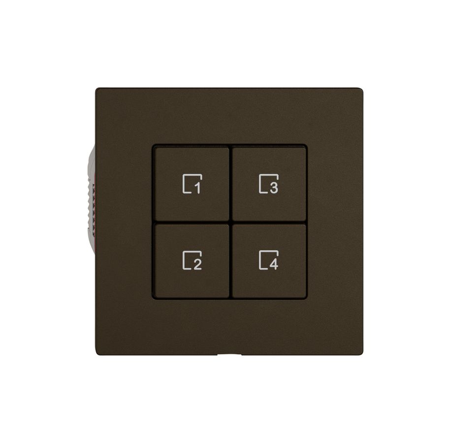 Poussoir scènes EDIZIO.liv Wiser SNAPFIX® 4 scènes 4 touches WLAN br