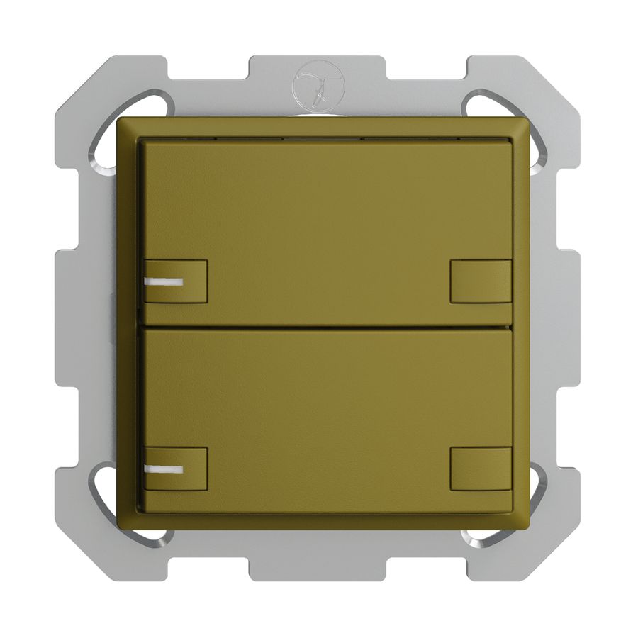 Poussoir KNX RGB ENC EDUE, 250mW, a.LED RGB, 2×poussoir, comm.2×touches, ov