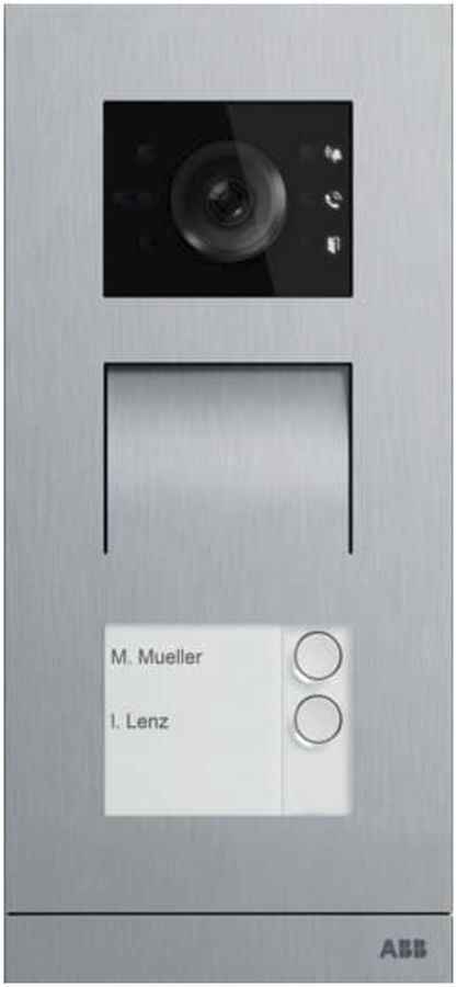 Video-Aussenstation ABB-Welcome IP, 2 Tasten, Induktion, 1/3, edelstahl