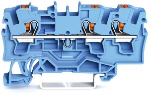 Borne de passage WAGO TopJob-S 4mm² 3L bleu série 2204