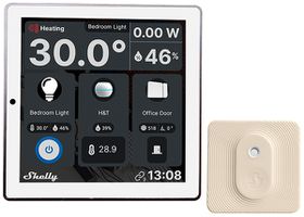 UP-Touchpanel Shelly Wall Display Bt/Wi-Fi Aluminium 85×30mm weiss