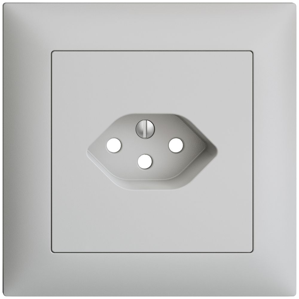 Kit frontal ENC EDIZIOdue gris clair 88×88mm 1×T13 avec shutter