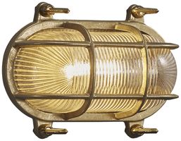 Plafoniera/applique Nordlux Helford 1×E27 12.5W IP64 190×125mm ottone